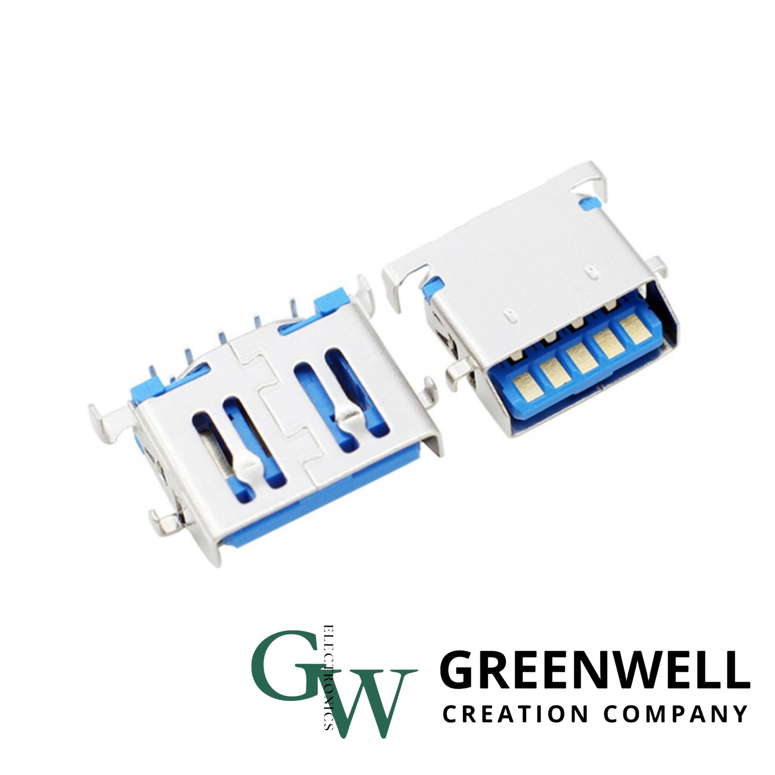 USB 3.0 A female-short body 12.50-mid mount reverse type 1.36-4 feet-dip-electronic parts-usb connector-Greenwell