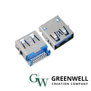 USB3.1 Female Mid-mount 2.05-flat type민자형-electronic parts-usb connector-Greenwell